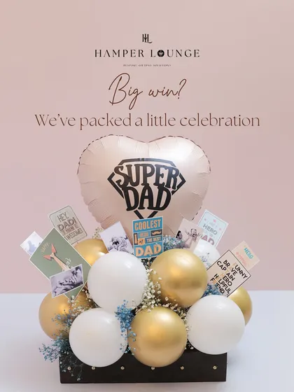 For a big win or just because, this "Super Dad" balloon bouquet is a fantastic way to celebrate him. It's a fun, festive, and visual gift that's sure to make him smile.