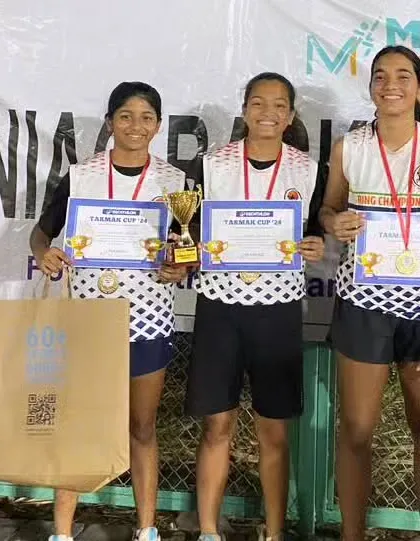 Making history. Our Under-14 girls' team took home the championship in the 3x3 Tarmak Cup tournament.