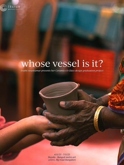 Another powerful image from the "Whose vessel is it?" exhibition, a ceramics and glass design project by one of our talented students.