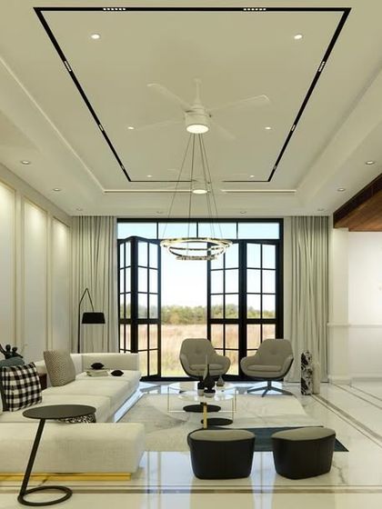 This angle captures the large, openable windows that flood the living room with natural light, a key feature of our modern designs.