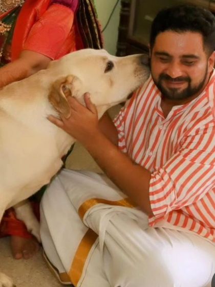 A moment of pure love between Ani and one of our rescued dogs. This is the connection that fuels our passion.