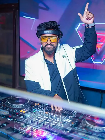 In my zone, connected to the music and the crowd. This is where I feel most alive, mixing tracks and creating a vibe that you'll feel long after the night is over.