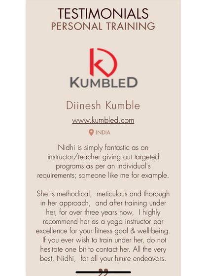 Diinesh's recommendation after three years of training is a testament to the long-term benefits of a consistent and targeted yoga practice.