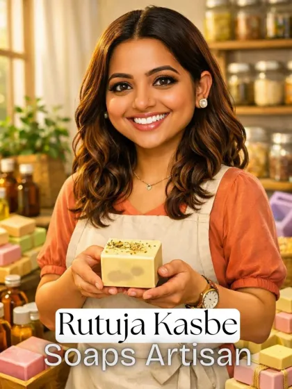 This is me, Rutuja, the hands and heart behind every product at Soaps N More. I started this journey to create pure, simple, and effective skincare that you can trust, and I pour my passion into every single bar.