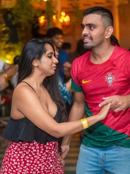 Another great shot of our students owning the dance floor at La Rumba. Their dedication in class pays off in moments of pure joy like this.