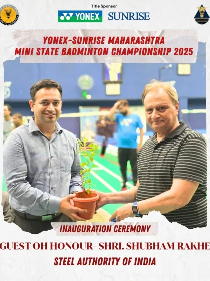 Shri. Shubham Rakhe from the Steel Authority of India (SAIL), a key sponsor, being honored at the inauguration. Felicitating sponsors is a crucial part of my event management, strengthening partnerships for future events.