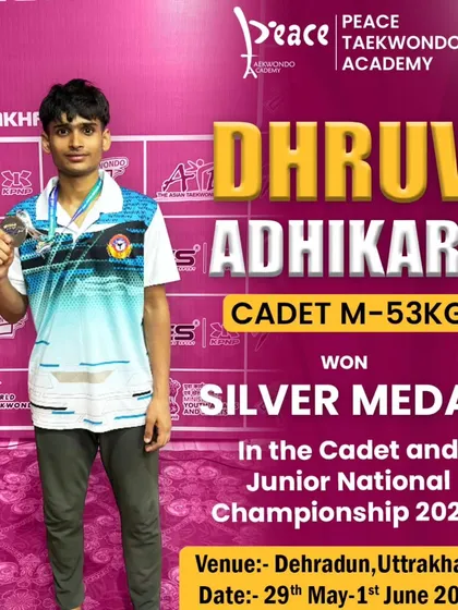 We are so proud of Dhruv Adhikari for winning a Silver medal at the Junior National Championship 2025 in Dehradun.