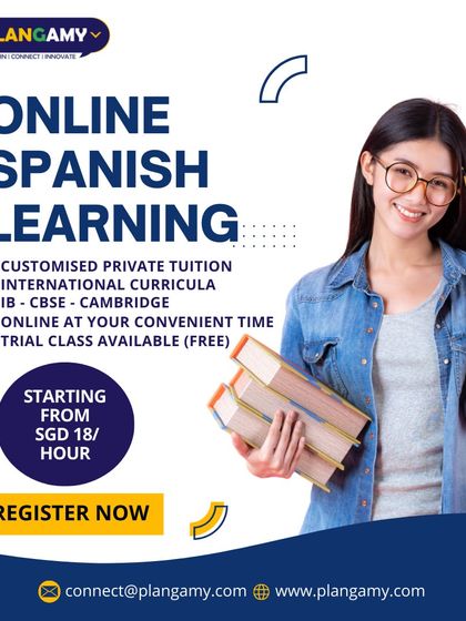¡Hola! Start your Spanish learning journey with us. We provide customized private lessons that follow international curricula like IB and CBSE, with a free trial class available.