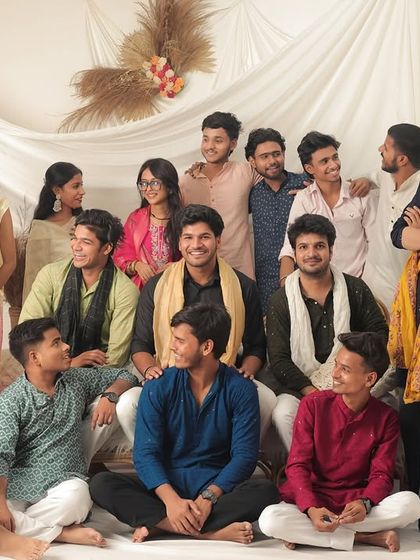 Our team celebrating Diwali together in the studio. Dressed in festive traditional wear, this photo captures the joy and camaraderie that fuels our creative work.