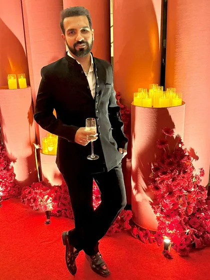 Getting into the holiday spirit. A few snaps from a Christmas event, complete with a champagne toast and festive decor.