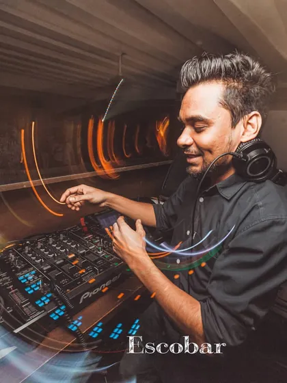 A candid shot from a Sunday night event at Escobar. I enjoy every minute behind the decks, mixing tracks and watching the crowd enjoy.