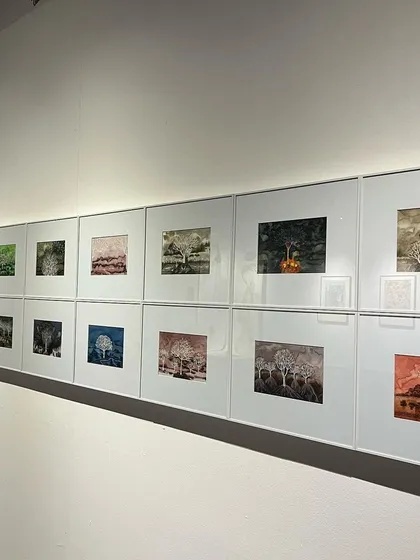 My work on display at the Kochi-Muziris Biennale. Being part of such a prestigious art event was a great experience and an honor.