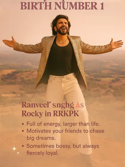 In my Bollywood bestie series, Birth Number 1 is represented by Ranveer Singh as Rocky. This shows the larger than life, energetic, and fiercely loyal side of people with this number.