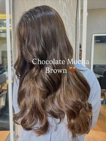 This is my signature chocolate mocha brown. It is a universally flattering shade that looks incredibly rich and sophisticated, perfect for anyone wanting a classic, polished look.