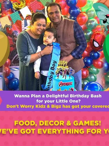 This graphic showcases an Avengers-themed party and reminds clients that I handle everything from food and decor to games, ensuring a delightful and worry-free birthday bash.
