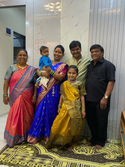 The greatest reward for our work is seeing the joy on a family's face. Here, we celebrate the Griha Pravesh with the Pingulkar family in their new Vastu-compliant home, a space designed for happiness and prosperity.