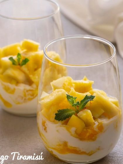 A tropical take on tiramisu, perfect for summer events. This version features layers of creamy mascarpone with fresh, sweet mango for a light and fruity dessert.
