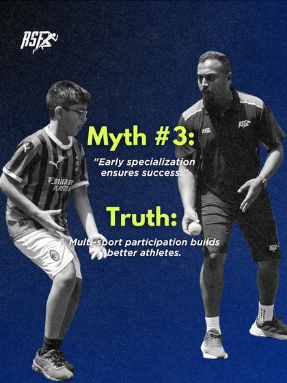 Myth: "Early specialization ensures success." Fact: The opposite is true. Multi-sport participation builds more adaptable, coordinated, and injury-resistant athletes in the long run.
