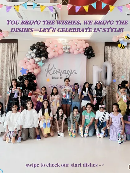 A joyful moment from a 10th birthday party we catered. This image shows our ability to create fun and stylish celebrations for our younger clients, proving that gourmet food is for every age.