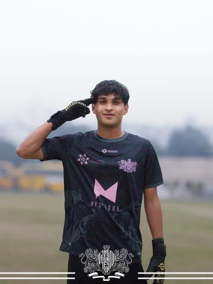 U19 Goalkeeper, saluting his team.