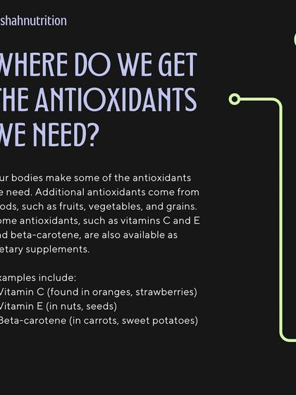 We get the antioxidants we need from two sources: our bodies produce some, and we get others from foods like fruits, vegetables, and grains. Dietary sources are the foundation of antioxidant defense.