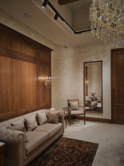 This is a sneak peek of the Abhishek Zaveri Jewellery Store in Ahmedabad. The design departs from a conventional showroom, drawing inspiration from art galleries with layered zones, calibrated lighting, and tactile materiality to create an intimate and experiential journey.