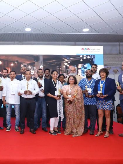 A group photo of all the award winners. It was an honor to be recognized alongside other renowned restaurants in Bangalore.