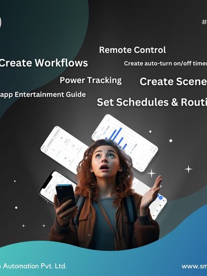 My mobile app is packed with features. You can create workflows, track power usage, set schedules and routines, and of course, have complete remote control of your home.