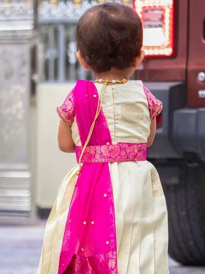 Brides of Bhavana - Custom Kids' Wear Classic Pattu Pavadai Sets photo 6