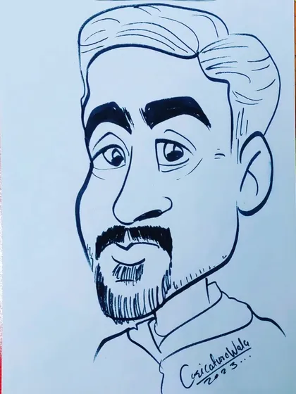 Another one of my funny caricatures. This one has a more serious, thoughtful look.