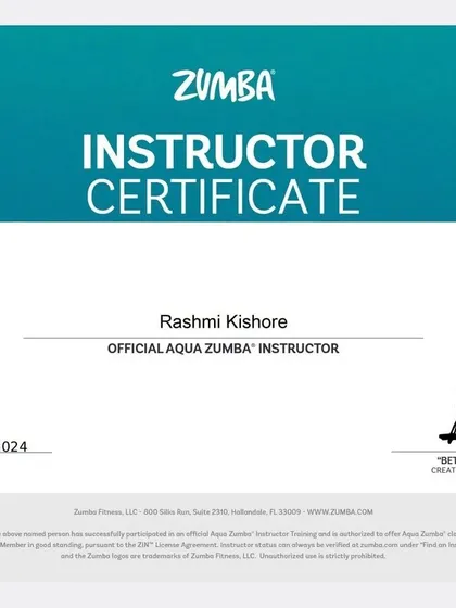 I'm proud to be an officially licensed Aqua Zumba instructor. I trained directly with the program's creator to ensure I bring you the most authentic and effective aquatic fitness experience.