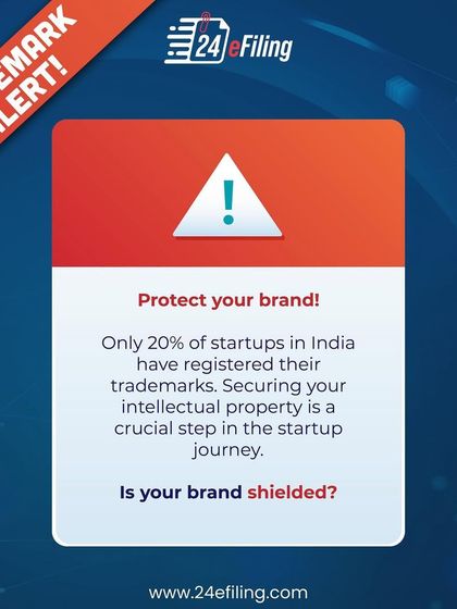 Trademark Alert: Only 20% of startups in India have registered their trademarks. This is a critical reminder to shield your intellectual property and secure your place in the market. Is your brand protected?