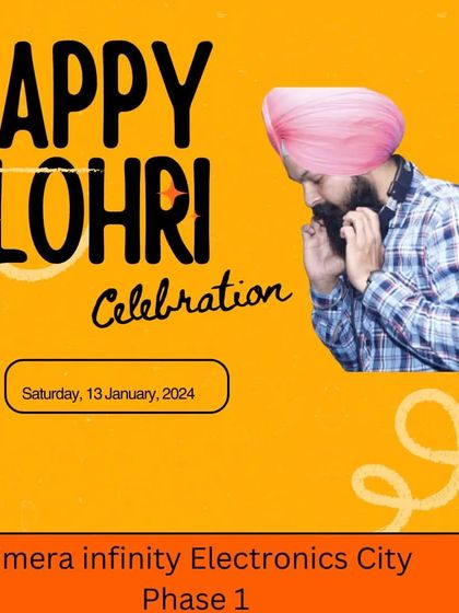 A poster for a private Lohri celebration in Electronics City. I cater to events all across Bangalore.