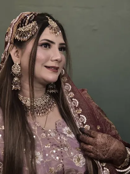 A smiling portrait of the engagement bride, looking happy and radiant.