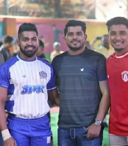Our players with a senior member, showing the bond and respect between different generations of the club.