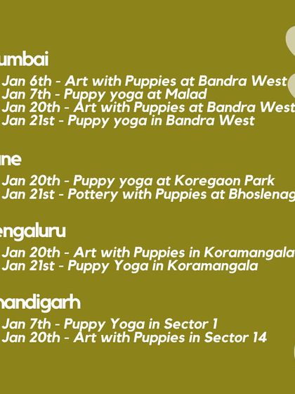 The January event schedule for Mumbai, Pune, Bengaluru, and Chandigarh. Find a session near you.