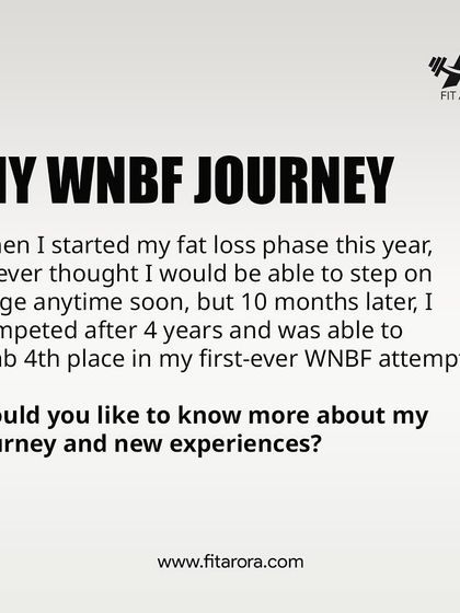 When I started this fat loss phase, I never thought I'd be ready to compete. This post marks the start of sharing my WNBF journey, from self-doubt to stepping on stage.