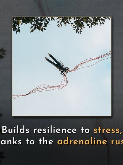 The adrenaline rush from the Rocket Ejector can help build your resilience to stress in everyday life.
