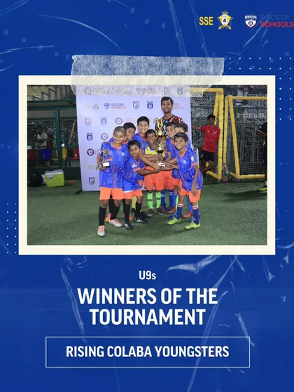 The Rising Colaba Youngsters, winners of the U9 category in our Champions League. We are proud to host competitive tournaments for grassroots development.