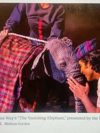 Another touching moment from the play, showcasing the connection between the characters and the elephant. My compositions aimed to underscore these powerful emotional beats in the narrative.