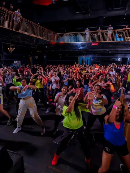 The view from the stage is always the best. This was during "The Boy's Zumba Master Class" in namma Bengaluru, with a packed house full of energy. I can bring this same level of excitement to your event, no matter the size.