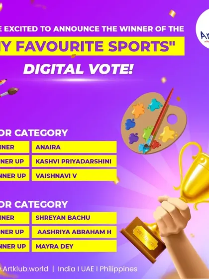 We love getting our community involved. This announcement celebrates the winners of the 'My Favourite Sports' Digital Vote, where friends and family could vote for their favourite pieces online, adding another layer of fun and recognition.