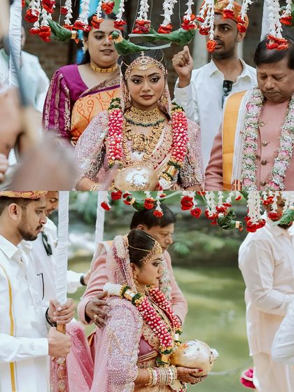 A bride's grand entrance on a palanquin, a truly regal and traditional moment perfectly suited to our heritage venue.