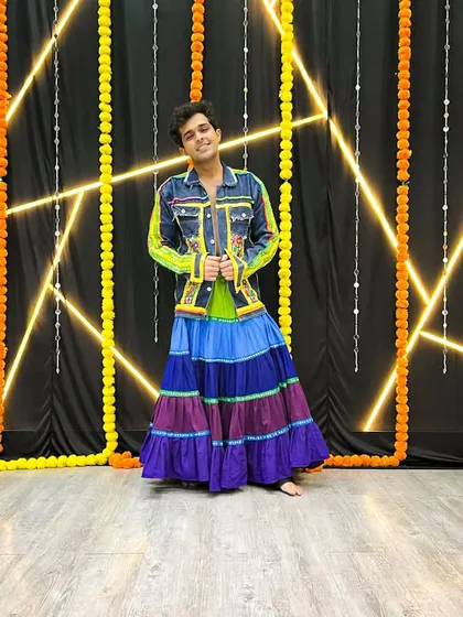 Why should girls have all the fun? Breaking stereotypes with this Navratri look. In my classes, dance is for everyone to enjoy.