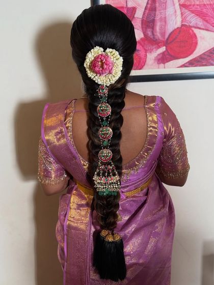 Bhavya Achar - Bridal & Occasion Styling Traditional South Indian Bridal Braids photo 31