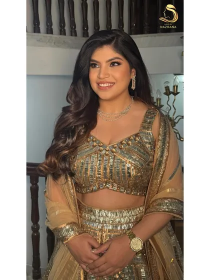 Soft, voluminous curls that bring all the glamour for an engagement party. This look is all about making a statement.