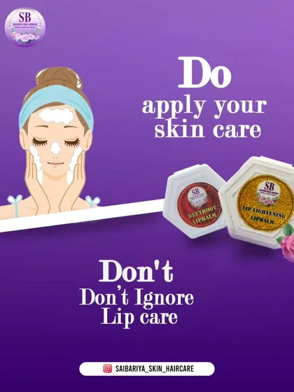 A reminder to take care of your entire face. Applying your skincare is a great habit, but don't forget to show your lips some love with a hydrating lip balm.