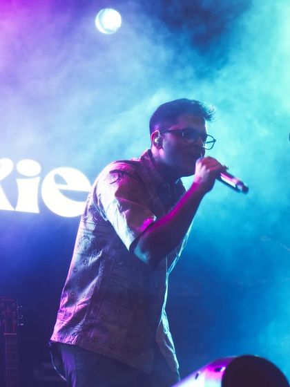 Performing in Goa at a Sunburn event. The stage lights and fog created a magical atmosphere. We know how to bring a party vibe for events like this.