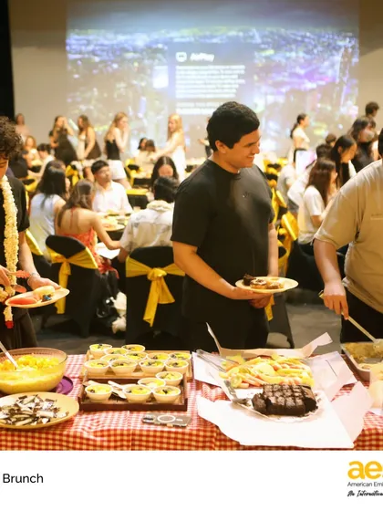 Seniors enjoy a delicious spread at the Senior Brunch. We believe in celebrating our students' milestones with warmth and community spirit.