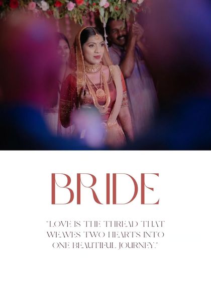 A beautiful shot of the bride, Alka, during her entrance, her expression full of hope and happiness.